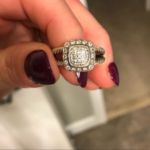 DAVID YURMAN! Petite Albion Ring w/ Diamonds